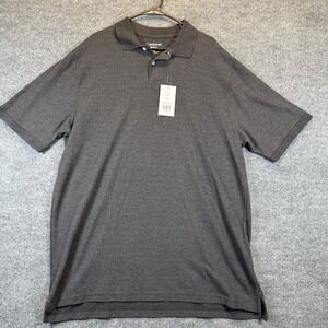 Saddlebred Polo Shirt Mens XLT Big &‎ Tall True Black Collared Short Sleeve NWT!